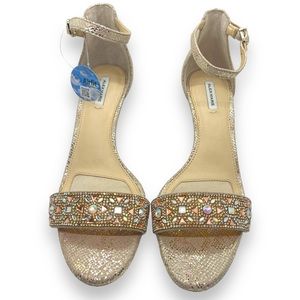 Alex Marie Champagne Rhinestone Heels | 7.5 | NWT